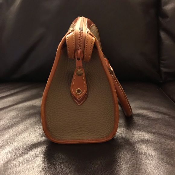 Vintage Dooney & Bourke AWL Satchel Taupe Mushroom Color - Picture 3 of 9